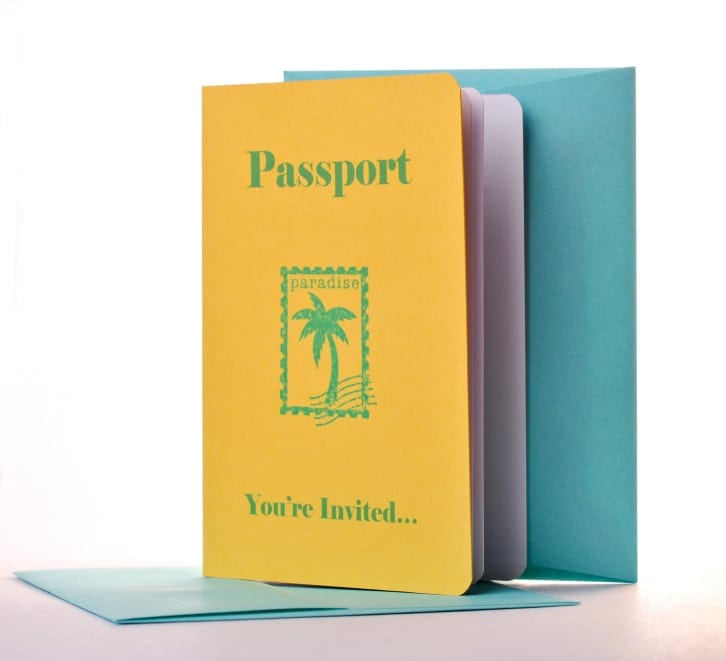 DIY Passport Style Invitations